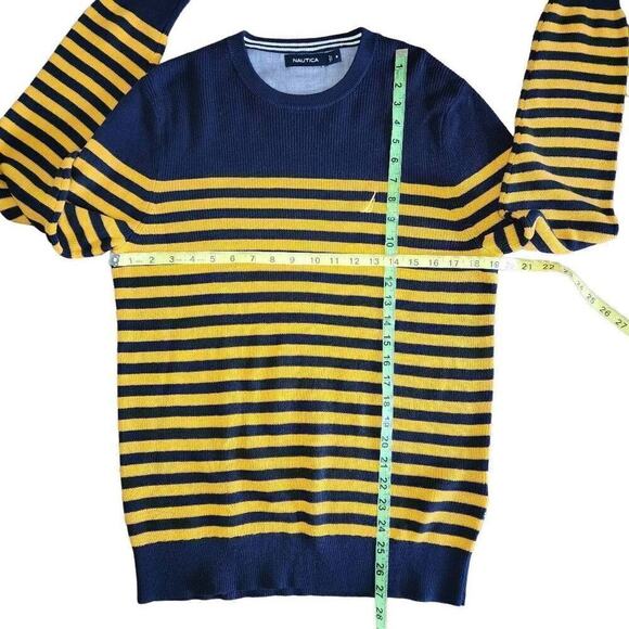 Nautica Men's Sweater, Lightweight Striped Pullover Crew Neck Sweater, Sz M - Picture 4 of 6